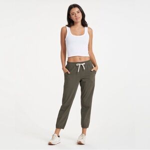 Vuori Green Track Pants with Elastic Waistband